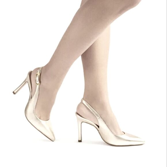 BRAND NEW UNISA SLINBACK HEELS with RHINESTONE POINTED TOEPUMP - Picture 1 of 14